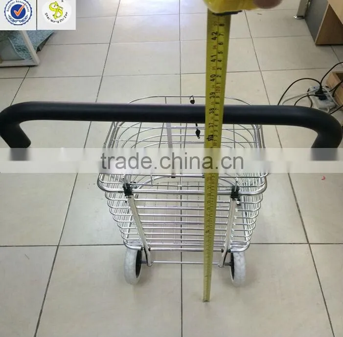Foldable Wire Mech Shopping Cart RH-FC05 For Aluminum Foldable Shopping Trolley With Two Wheels