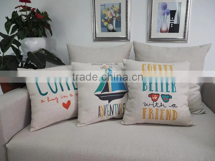 Decorative throw Pillows English Word printed Pillow case Home Decor sofa Cushion Cover