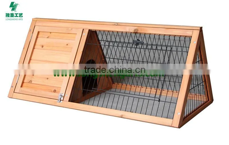 Triangle wooden rabbit cage