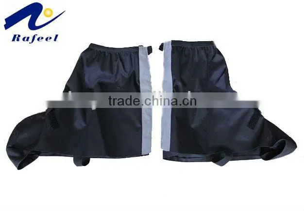 Black safety overshoeswith reflective tape