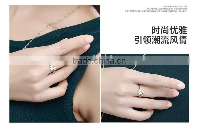 OUXI 2015 Fashion Ring made with Crystal jewelry 40075