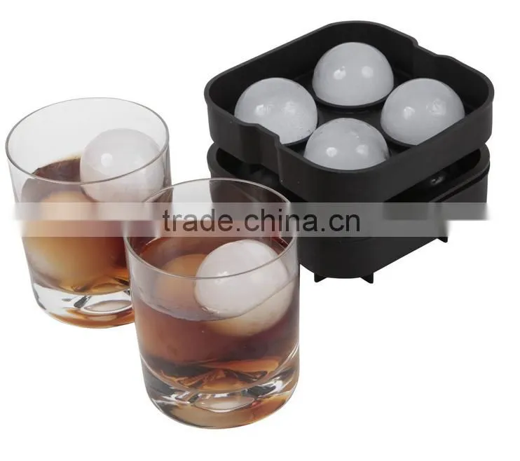 Food Grade Silicone Ice Ball Mold 6 Cavities Ice Cube Tray
