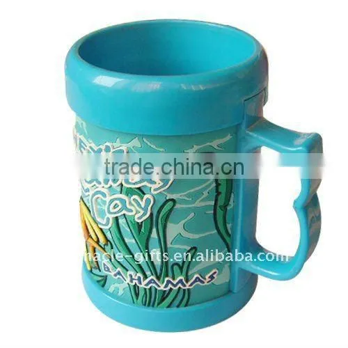 ABS+soft PVC 3D transparence mug cup
