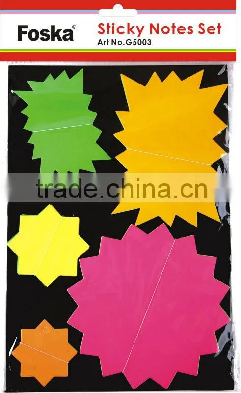 Cute Shapes Color Offset Paper Sticky/Memo Note Pad/Set