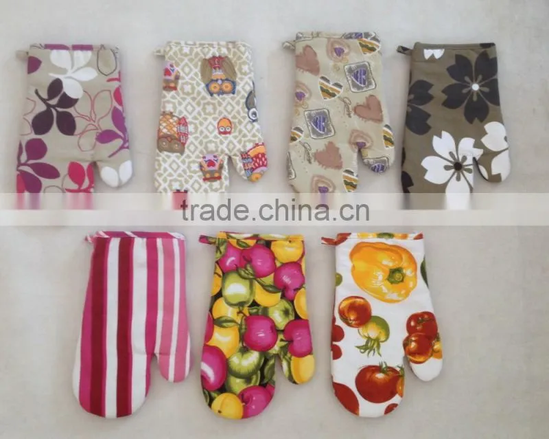 Kitchen cooking 2pcs cotton pot holder cotton oven mitt