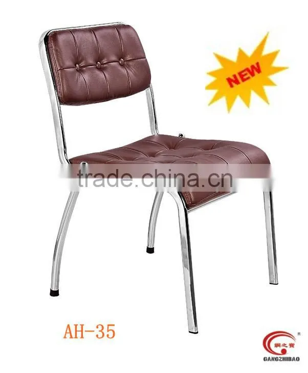 new style design green leather metal meeting chairs hotel dining chairs