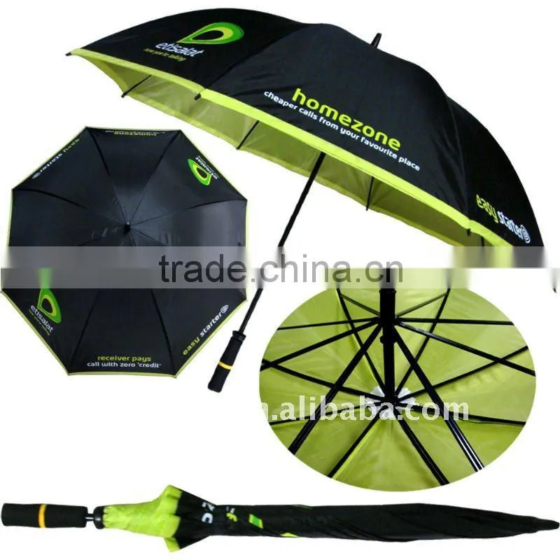 28inch cheap solid strong windproof golf wholesale umbrella