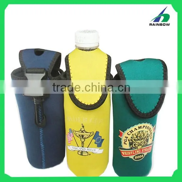Neoprene insulated sports water bottle carrier