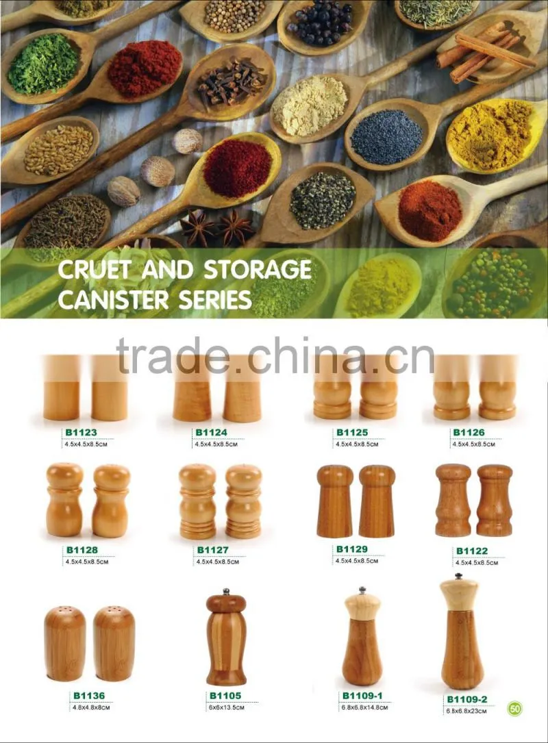 Hot new products for 2016 Rubber Wood Rock Salt Mill And Pepper Grinder For Cooking Tools,Rock salt mill wholesale