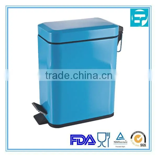 High quality metal steel blue Waste bin