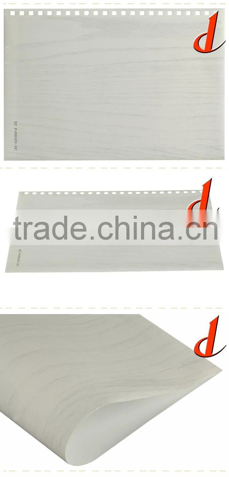 scratch resistant decorative light color wood grain film for floor