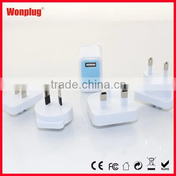 5V 1A portable mobile travel charger 1 USB universal mobile phone usb travel charger