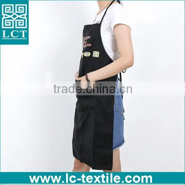 custom printing unilever food promotional adult black long bib apron