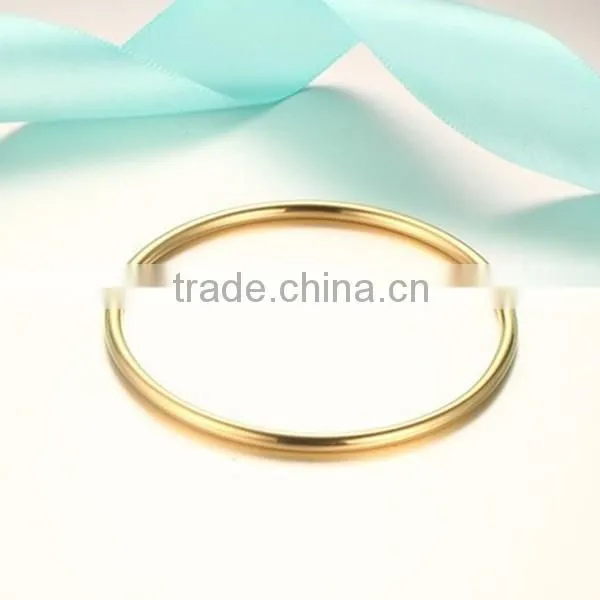 Fashion Simple 3mm Smooth Stainless Steel Bracelet