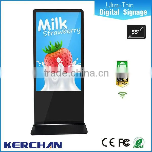 Control remoto indoor floor standing lg screen 55 inch interactive multi touch table/electronic advertising board