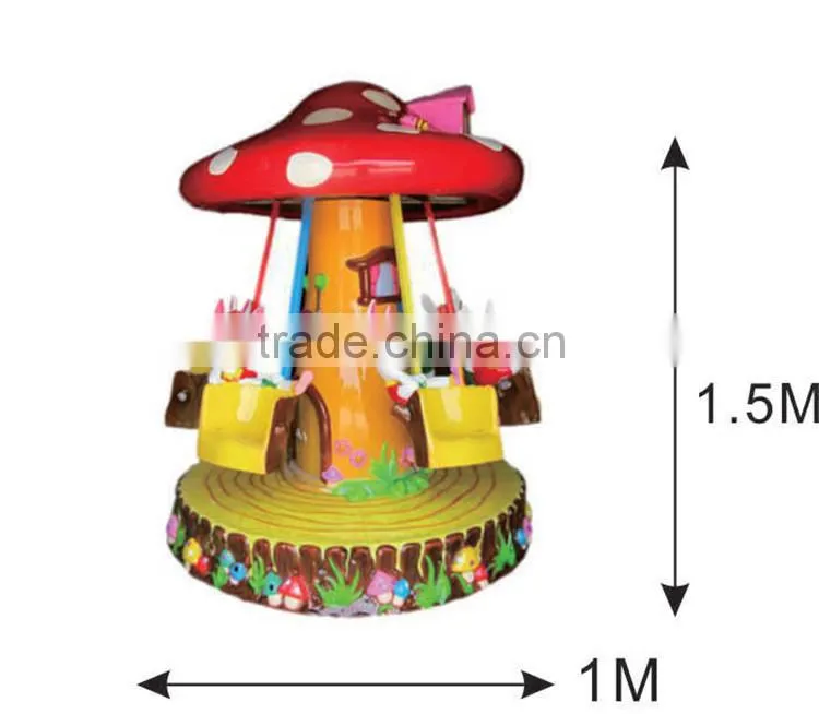 2015 coin operated carousel horses carousel music box 6 seats small electric merry-go-round amusement park equipment rides
