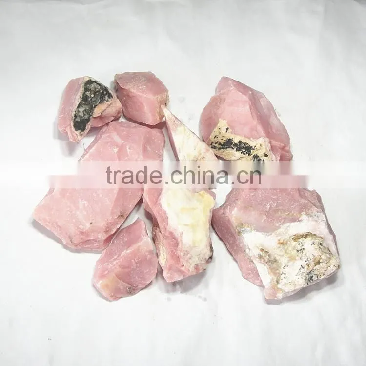 Natural pink opal rough stone teaching specimens pink opal raw materials price