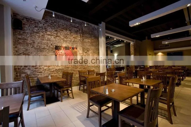 2016 new wooden furniture designs durable restaurant table and chairs set for sale