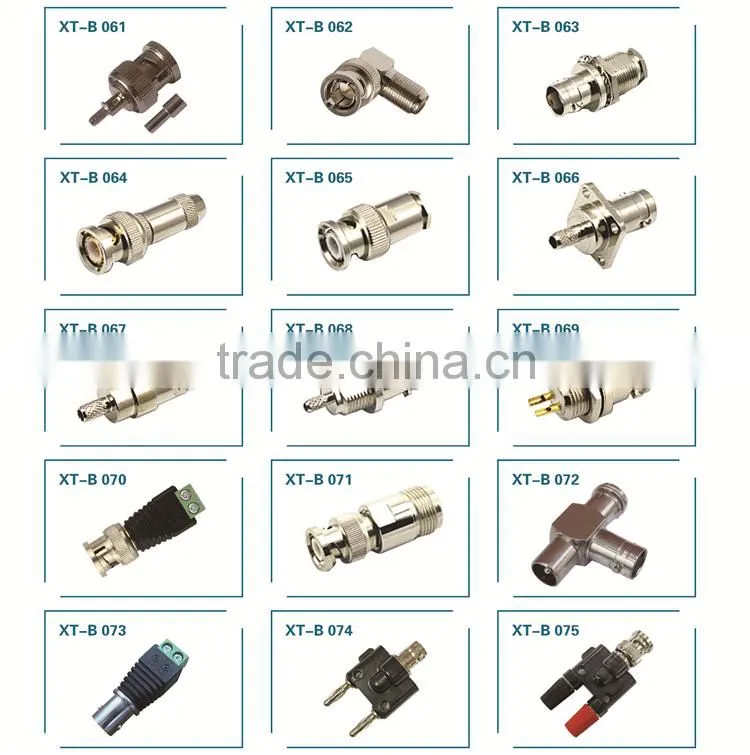 BNC male to RCA female adapter for security camera