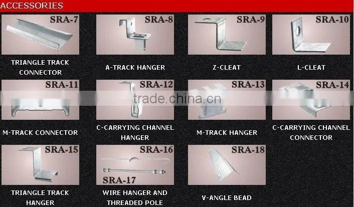 galvanized wall metal stud light steel framing for drywall ceiling