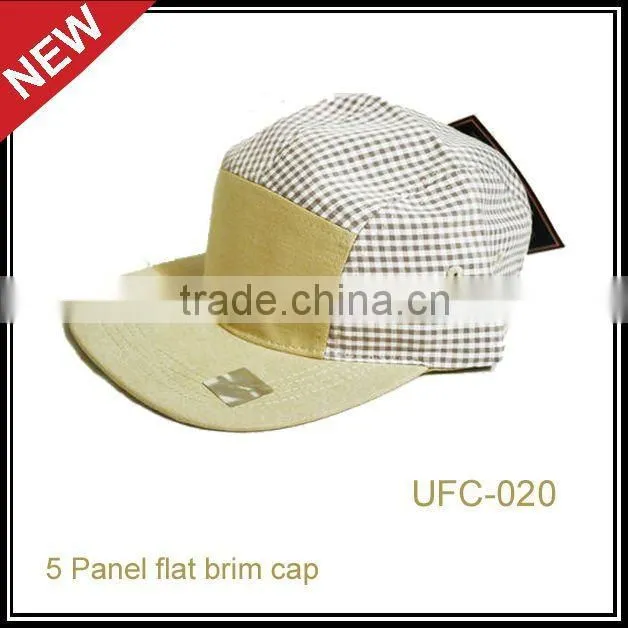 2012 New custom 5 panel snap back flat brim fitted baseball cap