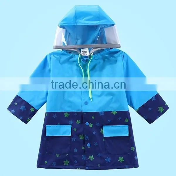 high quality environmental kids EVA plastic raincoats