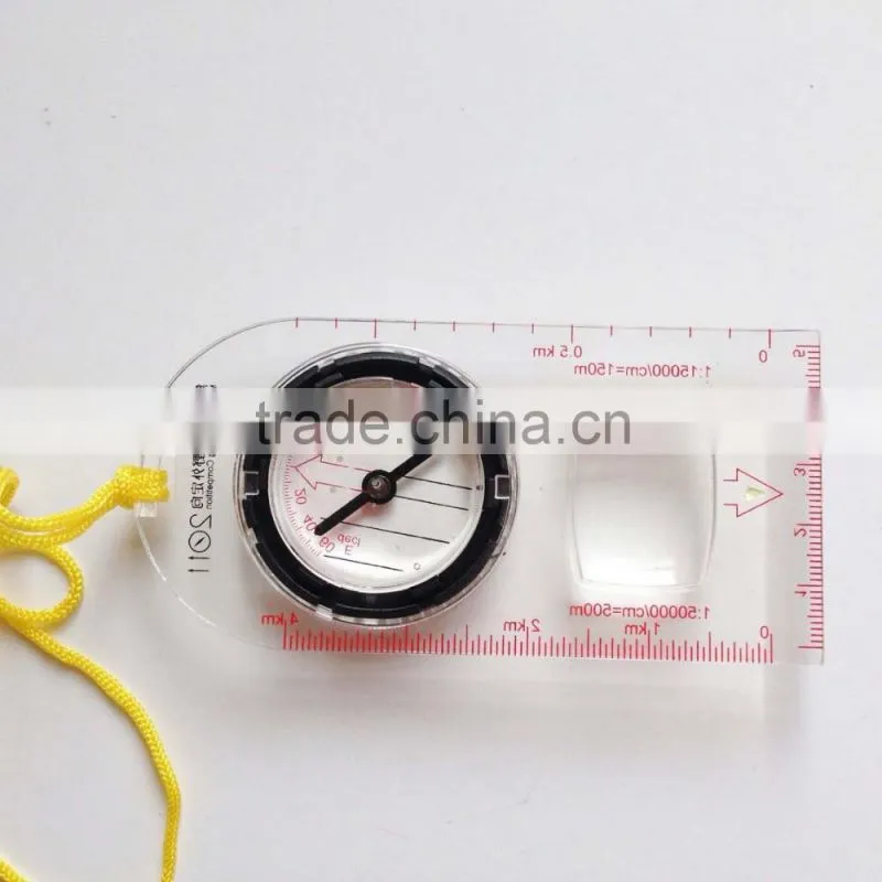 cheap metal drawing military qibla direction compass with scale ruler