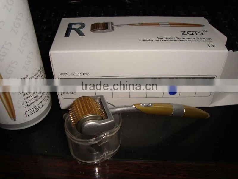 Good price golden 192 needles ZGTS Titanium Micro Derma Needle Roller System/microneedle roller for sale- L006