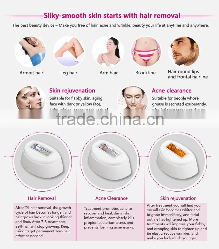2016 lastest apollo ipl machine for body hair removal
