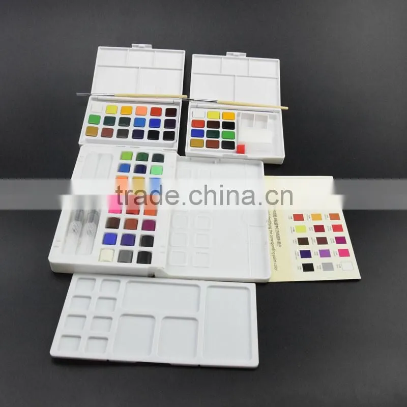 Wholesale popular non-toxic safe water color paint set solid watercolor cake paint with competitive price