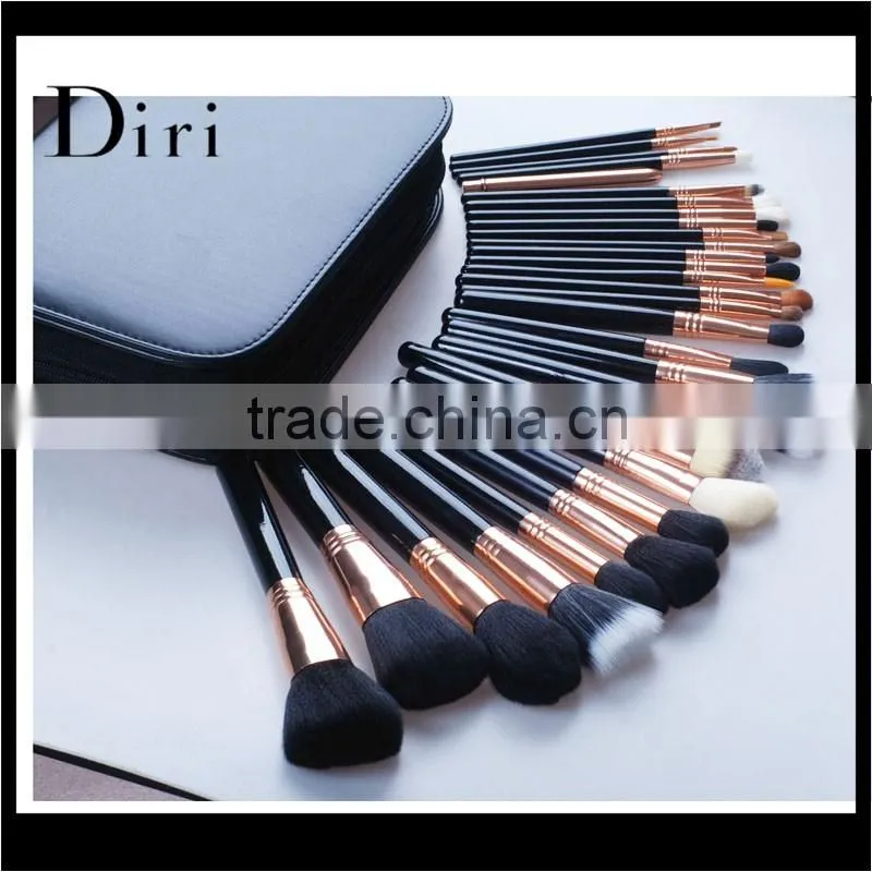2016 Pro make up brush set best makeup brush sets with pouch rose gold brush sets