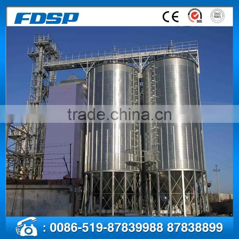 PLC control flat bottom steel silo assembly wheat storage silo