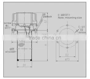 KLQ-24 Series Hydraulic Oil Tank Air Breather Filter
