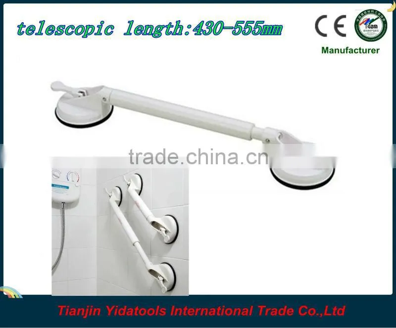 telescoping bath handle with two suction cup
