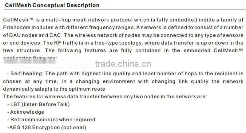 RF control RF transceiver module with Mesh network for energy meters