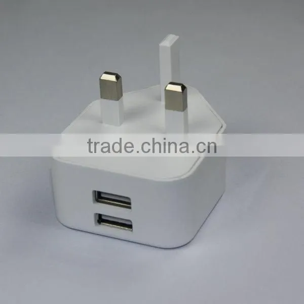 Universal 5V 2A Dual 2 USB Travel Home Wall Charger AC Power UK Plug for smart phone mobile phone tablet pc usb charger 2 port