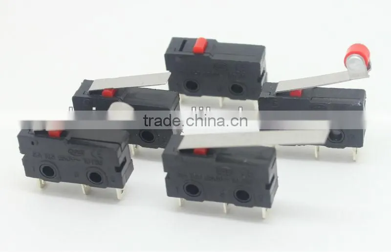 micro lever switch with roller lever, pcb terminals,Kw4-5