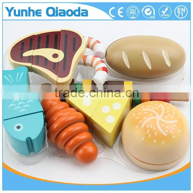 wooden food lunch basket set for years of play wooden 9 piece food basket