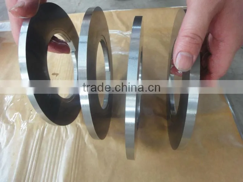 slitting roller blades in stock,slitter machine knife for steel/ferrous/cold rolling/packaging