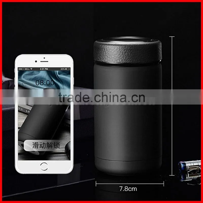 New design 304 double layers stainless steel Dermatoglyph lid Rubber paint body office gift vacuum thermal insulation cups