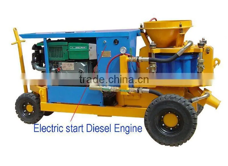 Diesel drive concrete spraying machine