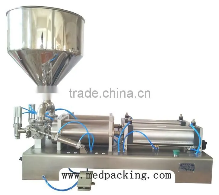 Double Heads Pneumatic Honey Cream Filling Machine For tomato sauce filling machine