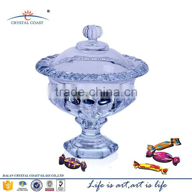 wholesale unique glass sugar bowl with lid