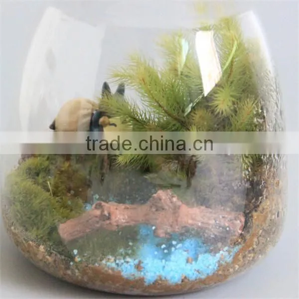 Micro landscape resin material dead branches decoration in glass bottle