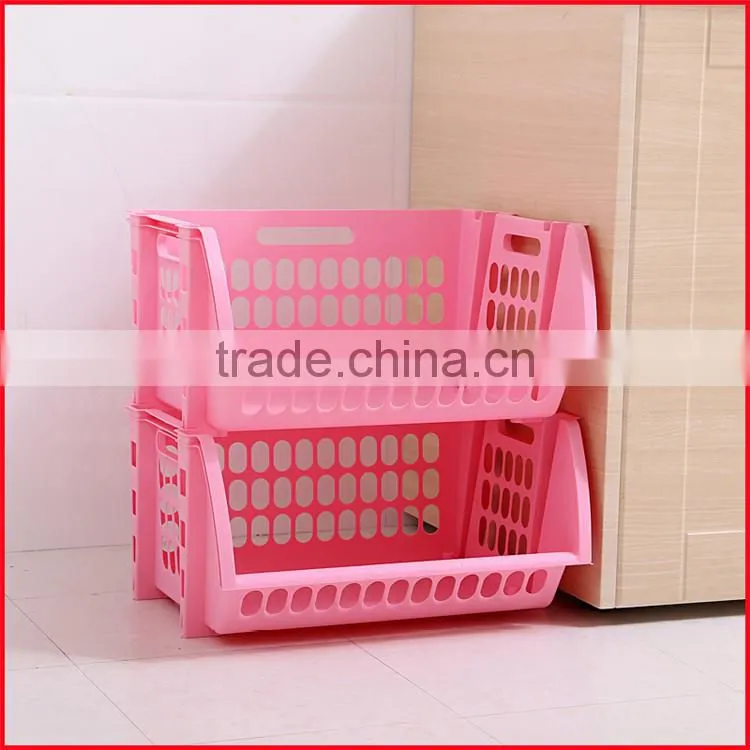 Plastic Stacking Stackers Storage Baskets Veg Rack 2 Tier Vegetable