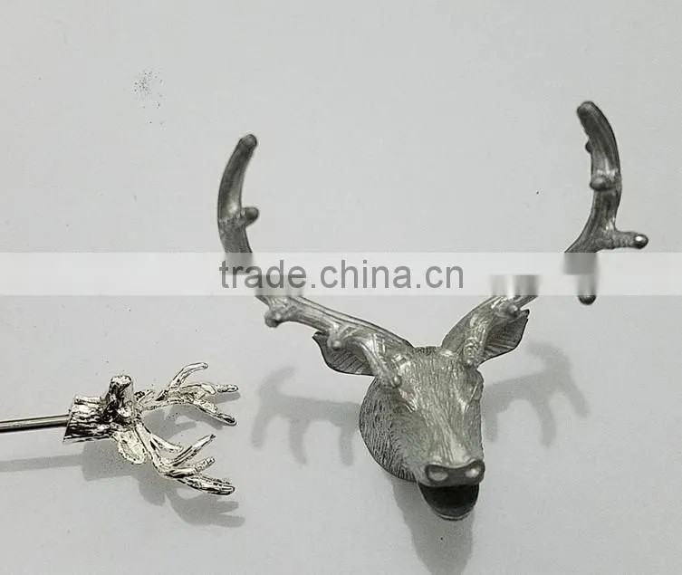 3D metal alloy deer head arts,reindeer part,stag decor