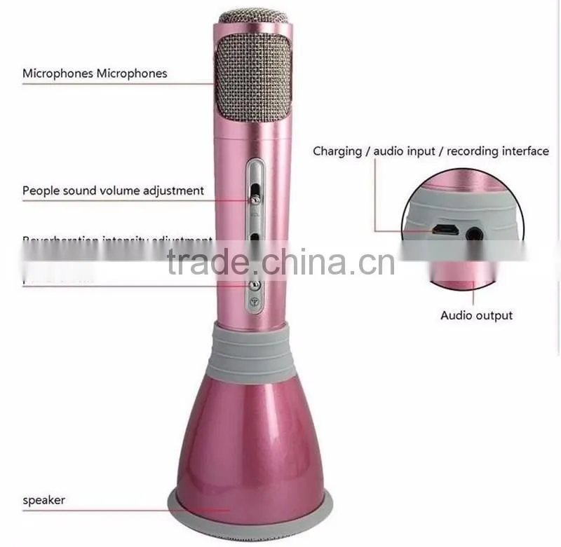 High quality mini portable wireless bluetooth microphone karaoke microphone K068 KTV Portable Karaoke Mini Microphone