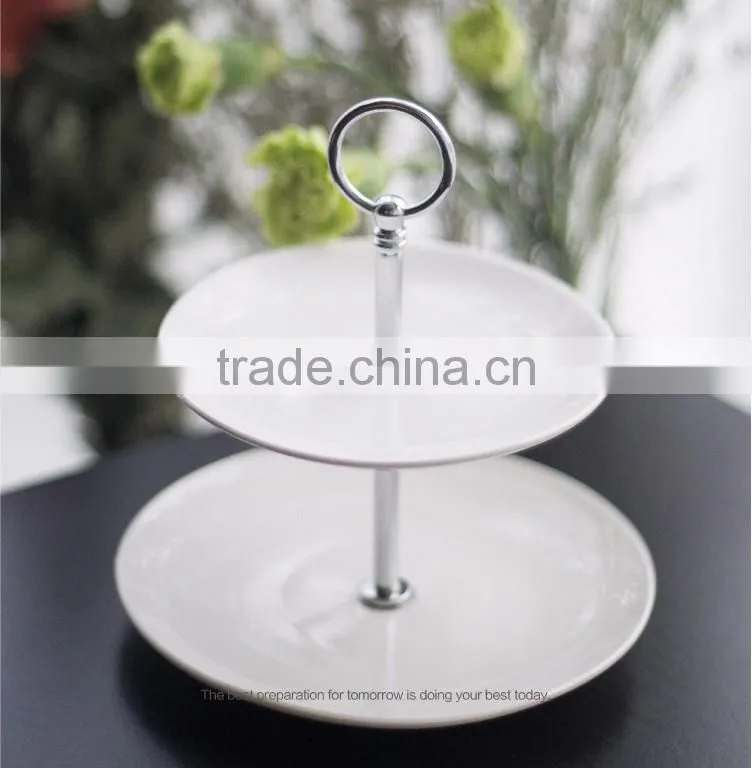 China suppliers wholesale porcelain wedding cake stand for custom design