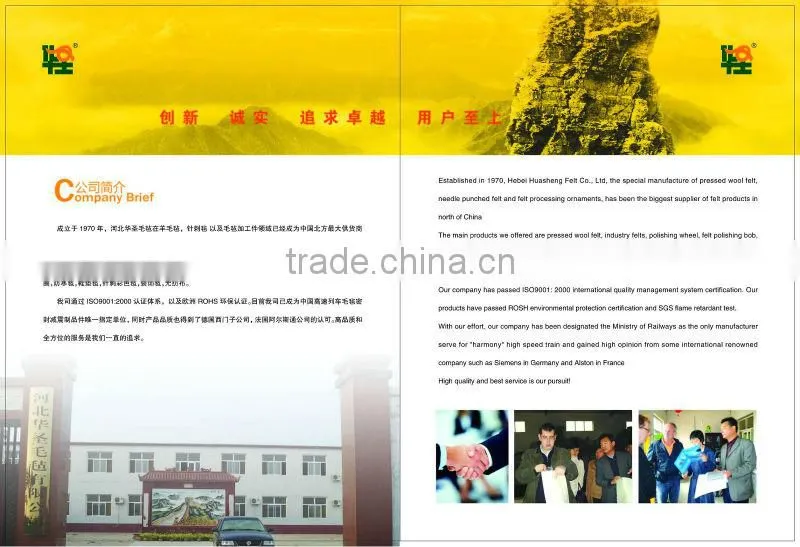 HOT! 100% colorful acrylic felt nonwoven