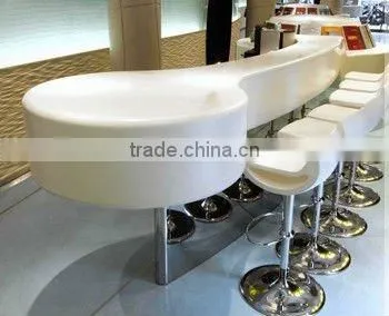 New design led backlit corian coffee table /corian bar table